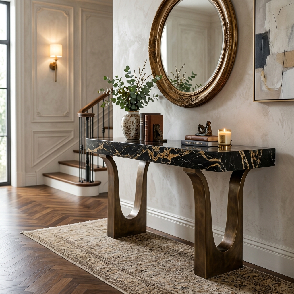 Portoro Black Gold Console
