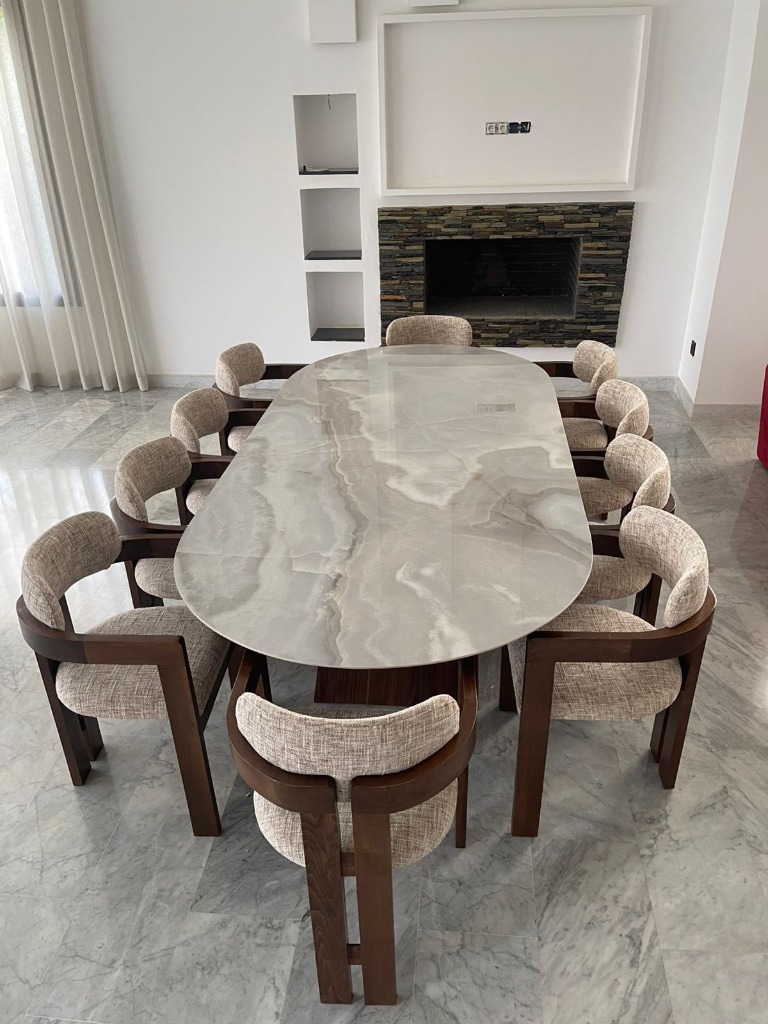 Grand Grey Onyx Marble Dining