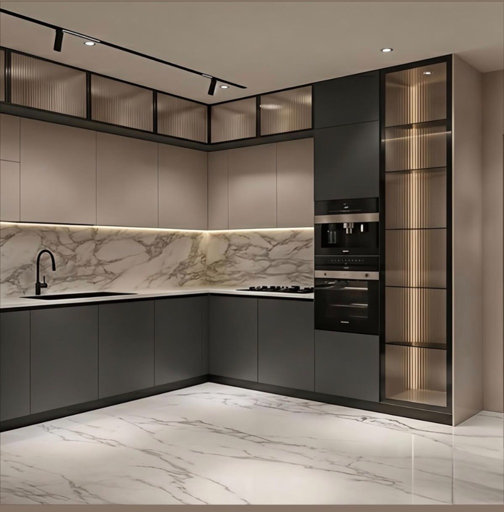 Slate Grey L-Shaped Kitchen