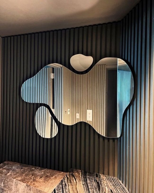 Asymmetric Multi-Piece Pebble Mirror