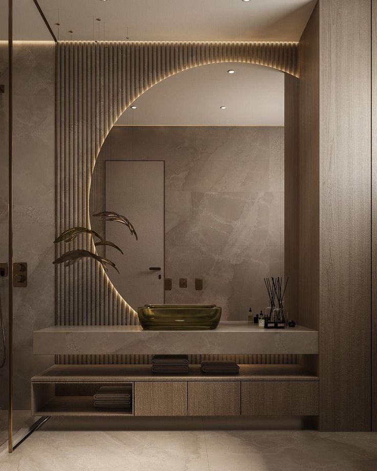 Minimalist Floating Stone Vanity
