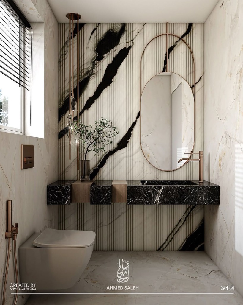 Panda Marble Luxury Block Vanity